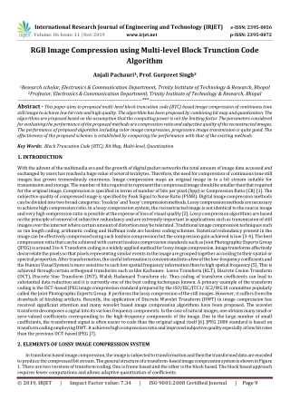 IRJET- RGB Image Compression using Multi-Level Block Trunction Code Algorithm