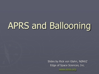 APRS and Ballooning
