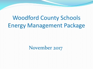 Woodford County Schools Energy Management Package