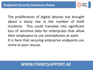 Benefits of Endpoint Security Solutions Dubai