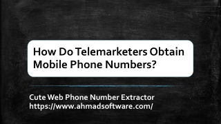 How Do Telemarketers Obtain Mobile Phone Numbers?