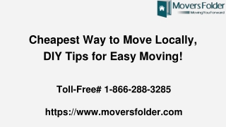 Cheapest Way to Move Locally - Simple DIY Moving Tips