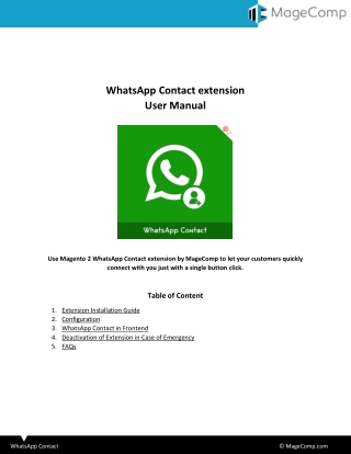 Magento 2 WhatsApp Contact Extension by MageComp