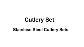 stainless steel cutlery set