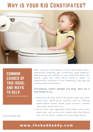 Why is Your Kid Constipated?