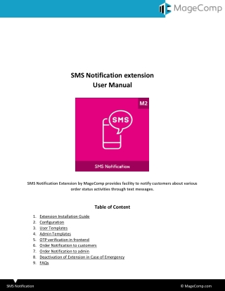 Magento 2 SMS Notification Extension by MageComp