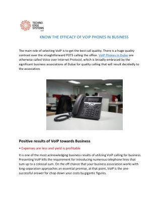 What is the efficacy of VoIP phones in business