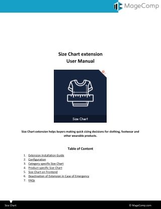Magento 2 Size Chart Extension by MageComp
