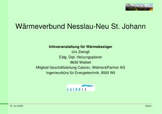 Wärmeverbund Nesslau-Neu St. Johann