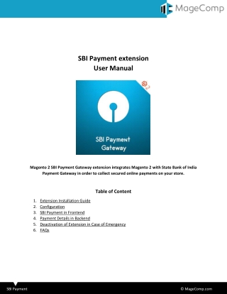 Magento 2 SBI Payment Gateway Extension by MageComp