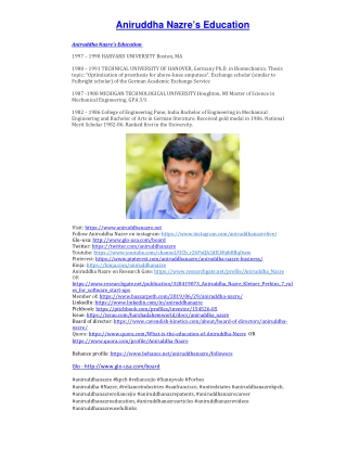 Aniruddha Nazre’s Education