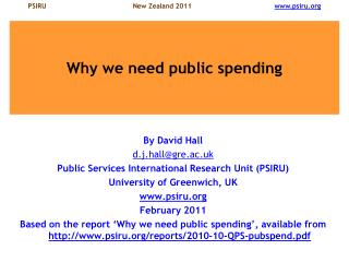 Why we need public spending