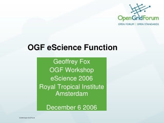 OGF eScience Function