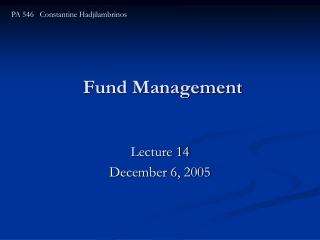 Fund Management