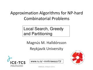 Approximation Algorithms for NP-hard Combinatorial Problems