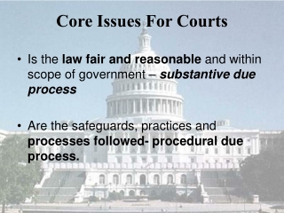 Core Issues For Courts