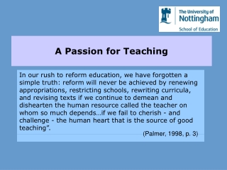 A Passion for Teaching