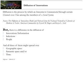 Diffusion of Innovations