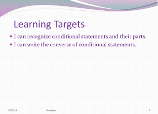 Learning Targets