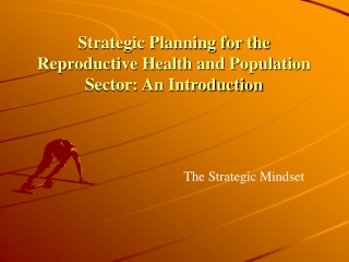 Strategic Planning for the Reproductive Health and Population Sector: An Introduction
