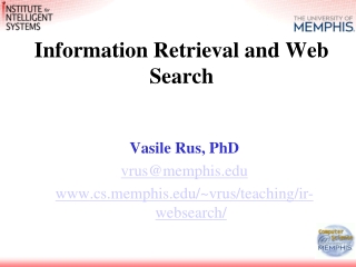 Information Retrieval and Web Search