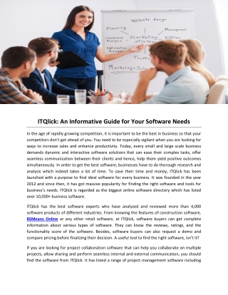 ITQlick: An Informative Guide for Your Software Needs