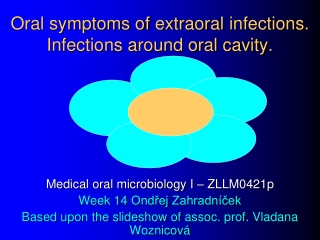 Oral symptoms of  extraoral  infections. Infections around oral cavity.