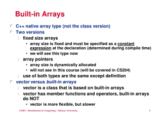 Built-in Arrays