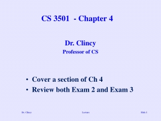 CS 3501  - Chapter 4