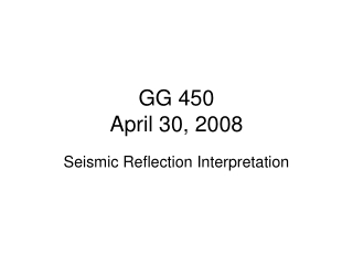 GG 450  April 30, 2008