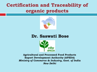 Certification and Traceability of organic products