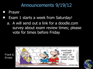 Announcements 9/19/12