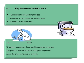 4-1.         Key Sanitation Condition No. 4:      Condition of hand washing facilities;