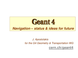 Navigation  –  status &amp; ideas for future