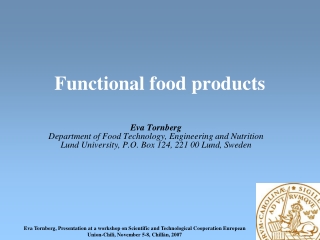 Functional food products