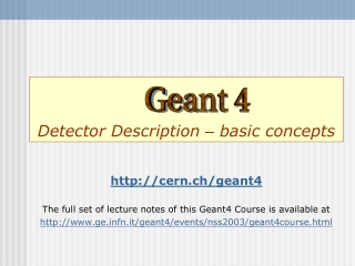 Detector Description  –  basic concepts