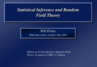 Statistical Inference and Random Field Theory