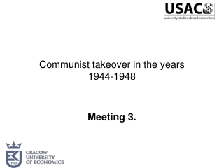 Communist takeover in the years  1944-1948