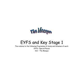 EYFS and Key Stage 1 This relates to the following Programme of study and schemes of work: