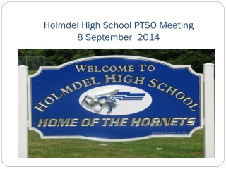 Holmdel High School PTSO Meeting 8 September  2014