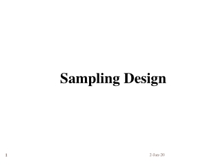 Sampling Design