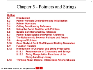 Chapter 5 - Pointers and Strings