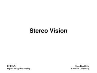 Stereo Vision