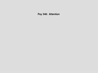 Psy 348:  Attention