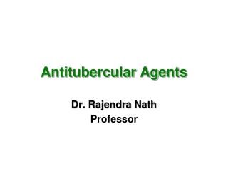 Antitubercular Agents
