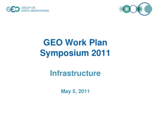 GEO Work Plan  Symposium 2011  Infrastructure May 5, 2011