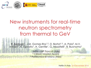 New instruments for real-time neutron spectrometry  from thermal to GeV