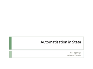 Automatisation in Stata