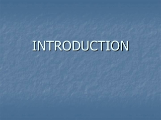 INTRODUCTION