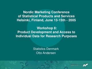 Statistics Denmark Otto Andersen